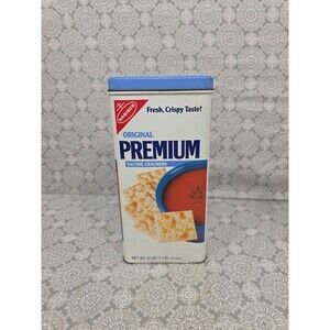 Vintage 1987 Nabisco Original Premium Saltine Crackers Metal Container Display